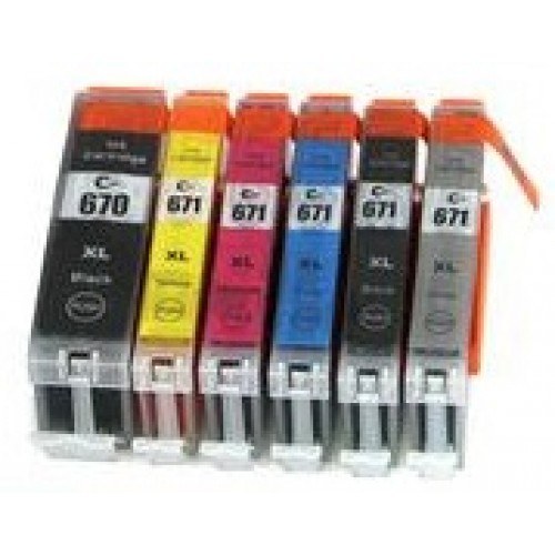 Canon CLI671XL Ink Cartridge Set (5 cartridges) - Professional Recommended