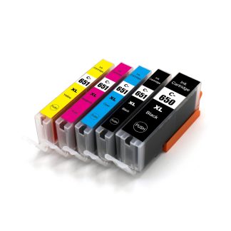 Canon PGI650 Ink Cartridge Set (5 cartridges) - Professional Recommended
